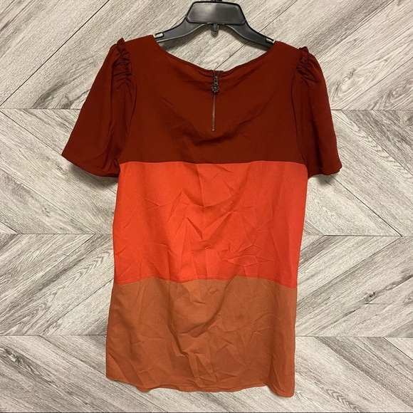 MAISON SCOTCH | SHORT SLEEVE DRESSES RED COLORBLOCK 4 - Picture 5 of 9